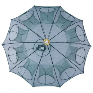 Foldable Portable Umbrella Fishing Trap 2mm-4mm Hot-Dip Galvanized Fishing Net Cage