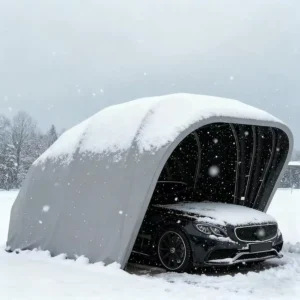 Foldable Stainless Steel Waterproof UV Coated Arch Roof Car Shelter Canopy Garage