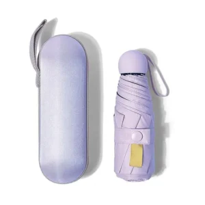 Foldable Sun UV Capsule Mini Portable Promotional UV Protection Umbrella with Shelter
