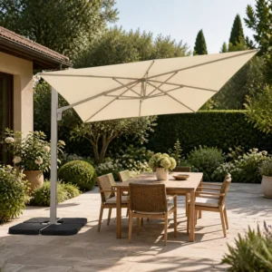 Foldable Waterproof 3m Solar Cantilever Beach Heavy Duty Aluminium Garden Parasol Large Outdoor Sun Shade for Hotel Club