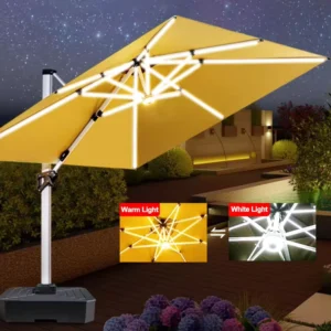 Foldable Waterproof Eco-Friendly Large Garden Parasol for Gardens, Terraces, and Hotels