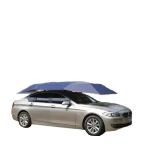 Folded Anti-UV Car Sunshade Umbrella Semi-Automatic Open Cloth Travel