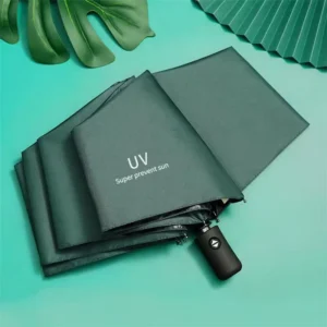 Folding Automatic Umbrella Anti-UV Rain Sun Portable Windproof Lightweight for Women Men Children