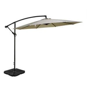 Folding Banana Umbrella Leisure Sunshade for Patio Garden Courtyard Outdoor Parasol