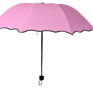 Folding Magic Umbrella Sun Rain Protection Anti UV Modern Flower Design Pongee Material Metal Fiberglass Frame Mini Adults