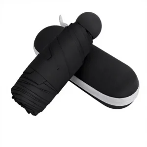 Folding Travel Umbrella with UV Protection & Rain Portable Compact Design for Kids & Women Case Included