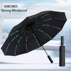 Folding Umbrella with Strong Windproof Reinforced Frame Automatic Opening Sun and Rain Protection Compact Portable Factory