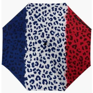 France Flag Pattern Fully Automatic Folding Umbrella