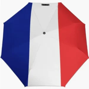 France Flag Pattern Wide Coverage Fully Automatic Folding Umbrella