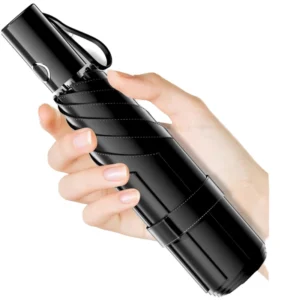 Free Sample Auto Open Close 3 Folding Umbrella 8 Alloy Ribs Windproof 97cm for Adult Business Travel Rain Daily Commuting Use