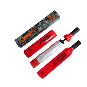 Free Sample Promotional Colourful Foldable Wine Bottle Umbrella with Custom Logo