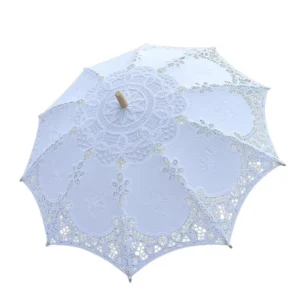 French Lace Umbrella Princess Dance Embroidery Crochet Wedding Decoration Colorful Bride Parasol Umbrellas