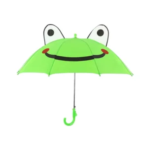 Frog Children’s Umbrella with 3D Stereo Ears, Customized Logo, and Safety Design