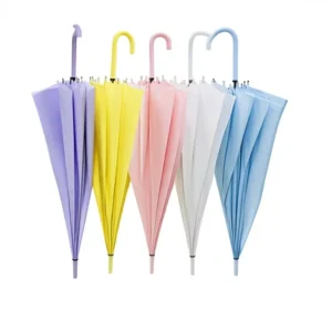 Frosted Transparent Plastic Stainless Steel Manual Dual-Use Umbrella for Adults and Children