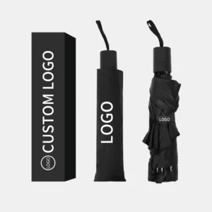 Full Automatic Custom logo Rain 3 Fold Umbrella for the Rain