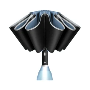 Full Automatic Open Handle LED 3 Fold Umbrella Reverse UV Sun Rain Flashlight Parasol Reflective Stripe Light Umbrella