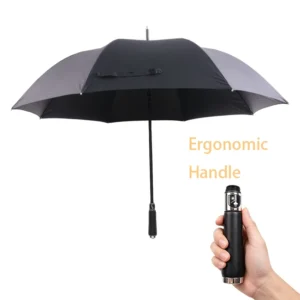 Full Fiber Frame Windproof Golf Umbrella with Ergonomic Comfort Grip Handle, Large Straight Umbrella for Business Gift