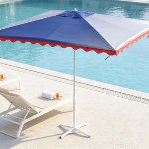 Full Galvanized Ribs and Pole Square Umbrella 2.5x3m 3×3.5m High Rust Resistance Outdoor Patio Sun Shade