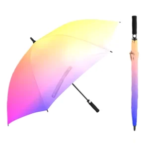 Full Print Customization Gradient Color Automatic Windproof Large Golf Umbrella