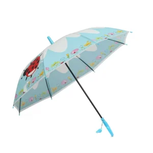 Full Printed Cartoon Straight EVA Children’s Auto Open Durable Portable Rain Umbrella for School