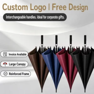 Full-Printing Supplier Oversized Straight Umbrella with Logo Print