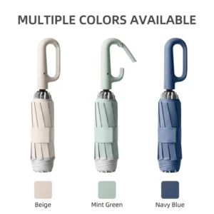Fully Automatic 10K Three-Folding Umbrella with Loop Handle