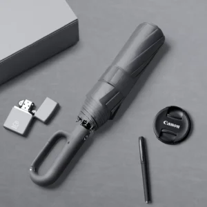 Fully Automatic 190T Nylon 125cm Super-Large Folding Umbrella, Wind-Resistant Rain-Resistant Reinforced Thickened