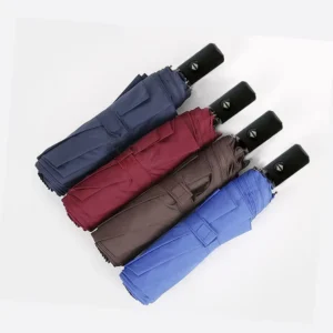 Fully Automatic 3-Fold 8-Rib Travel Umbrella with 190T Fabric, Pocket-Sized, 100 cm Open Diameter