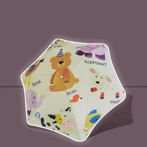 Fully Automatic 3-Fold UV-Printed Umbrella 8K Ribs Portable Sun and Windproof for Adults and Children