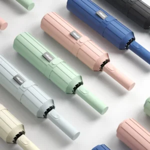 Fully Automatic Coating Sunscreen Three-Folding Windproof Umbrella