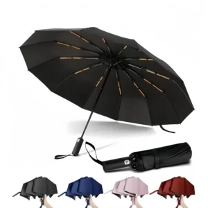 Fully Automatic Folding Golf Umbrella Wind and Rain Resistant UV Protection