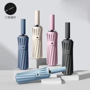 Fully Automatic Folding Umbrella 36 Bone for Sunny and Rainy Weather Wind Resistant UV Protection 3-Fold Umbrella with Logo