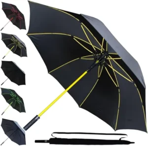 Fully Automatic Golf Umbrella with Strong Frame, 110cm Diameter, 8 Ribs