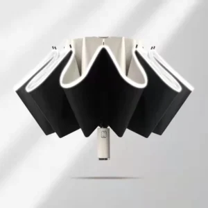 Fully Automatic Reverse Umbrella 10-Bone Wind-Resistant Reflective Vinyl with Black Coating