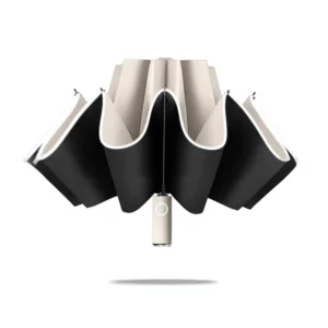 Fully Automatic Tri-Fold Umbrella with LED Light Reverse Car Umbrella Glow-in-the-Dark Wind-Resistant Steel Ribs
