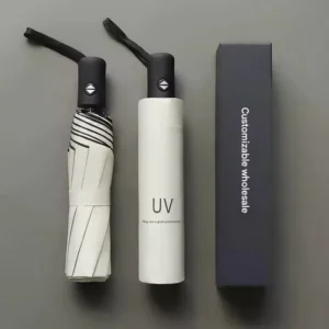 Fully Automatic UV Protection Folding Umbrella With Multicolor Coating and Windproof Design
