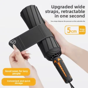 Fully Automatic Windproof Umbrella Thickened Reinforced Heavy Rain Sunshade Extra Large One-Click Retractable Folding