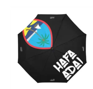 GUAM Flag Waterproof Umbrella with Auto Open and Close, UV Coating, for Outdoor Use