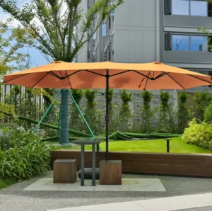 Garden Customised 12-Rib Cantilever Patio Double-sided Outdoor Umbrella
