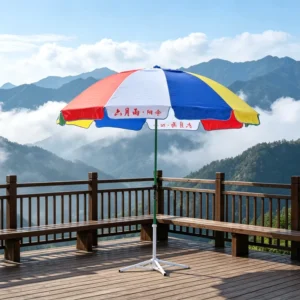 Garden Patio Parasol 140cm 150cm Radius, Thickened Rib and Pole Fabric, Heavy Duty Beach Sun Umbrella