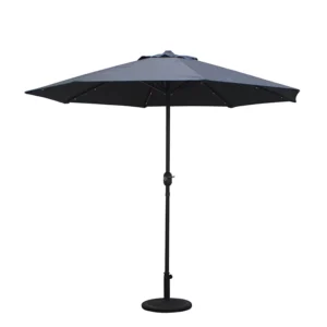 Garden Sombrilla Quitasol 10 ft Aluminum Center Pole with LED Lights Beach Parasol Umbrella