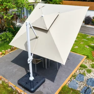 Garden Swimming Pool Umbrella with 4 Chairs Waterproof Lightweight for Beach and Outdoor Use