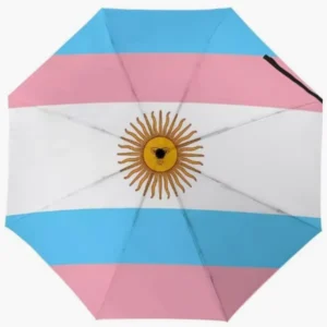 Gentle Daily Wind Guard Argentina Fully Automatic Umbrella Practical Folding Umbrella National Flag Themed Painted Element