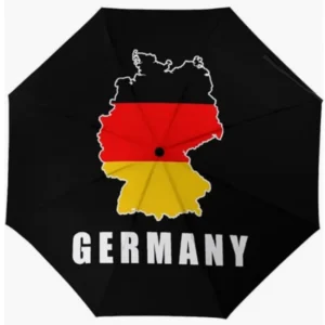 Germany Flag Pattern Comfortable Grip Fully Automatic Folding Umbrella