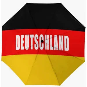 Germany Flag Pattern Fabric Fully Automatic Folding Umbrella