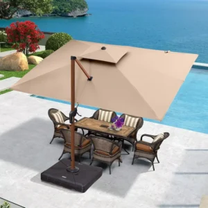 Giant Roma Waterproof Polyester Sun Umbrella for Outdoor Furniture in Hotels Parks Dining Areas Courtyards Gyms