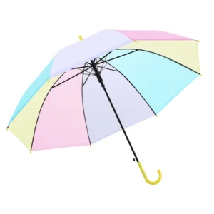 Gift Plastic Long Handle Men’s and Women’s 8k Transparent Outdoor Umbrella with Logo Printing