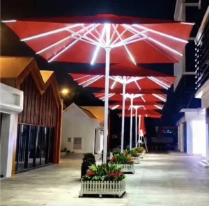 Glamping Big Umbrella Outdoor Restaurant Heavy Duty Large Outdoor Parasol Umbrellas for Hotel & Courtyard Use