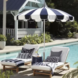 Glamping Center-Pole Garden Patio Restaurant Cafe Hotel Aluminum Pagoda Beach Umbrella with Stand
