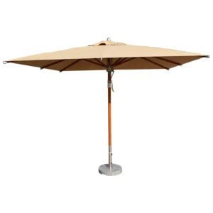 Glamping Center Pole Wooden Outdoor Garden Umbrella for Pool and Commercial Use
